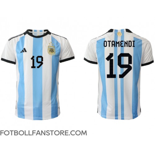 Argentina Nicolas Otamendi #19 Hemma matchtröja VM 2022 Kortärmad Billigt